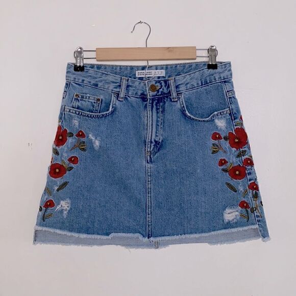 Zara Denim Skirt EUC  - Picture 1 of 5